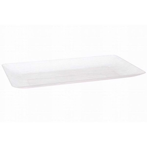 PLASTIC LARGE CLEAR WOOD TRAY