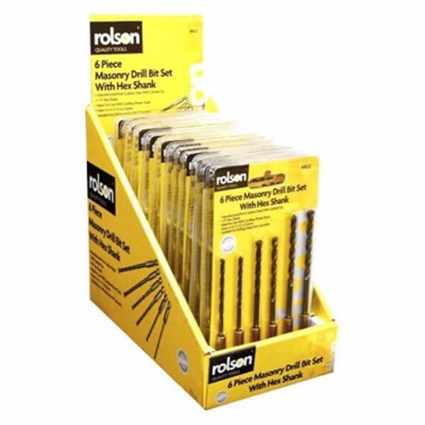 ROLSON MASONRY DRILL BIT SET 6PC