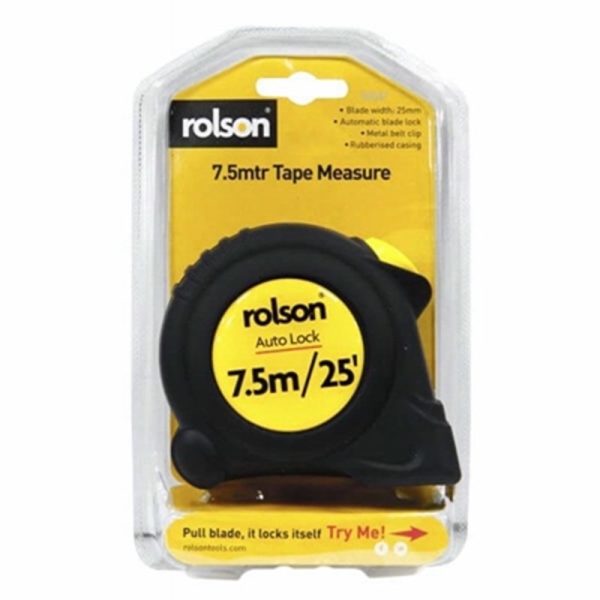 ROLSON TAPE MEASURE AUTO LOCK 7.5MTR