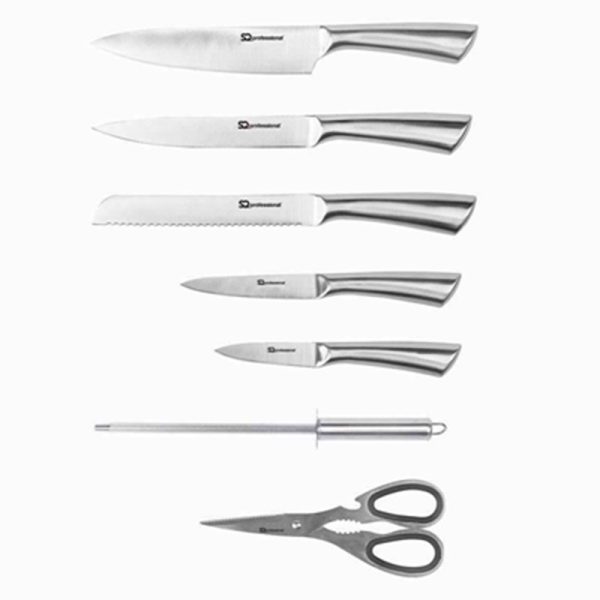 S/S KITCHEN 8PC KNIFE SET SILVER