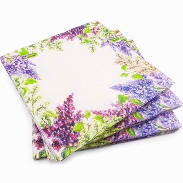 PPS 3PLY 33CM 20 NAPKINS PURPLE LAVENDER