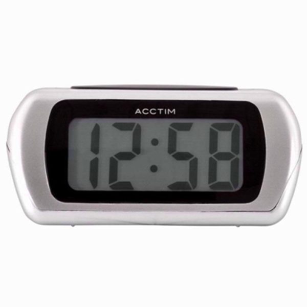 ACCTIM AURIC DIGITAL ALARM CLOCK SILVER