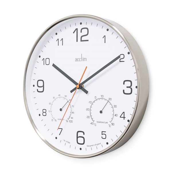 ACCTIM KOMFORT CLOCK BRUSHED STEEL