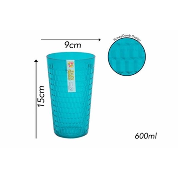 HONEYCOMB TALL TUMBLER TEAL 600ML