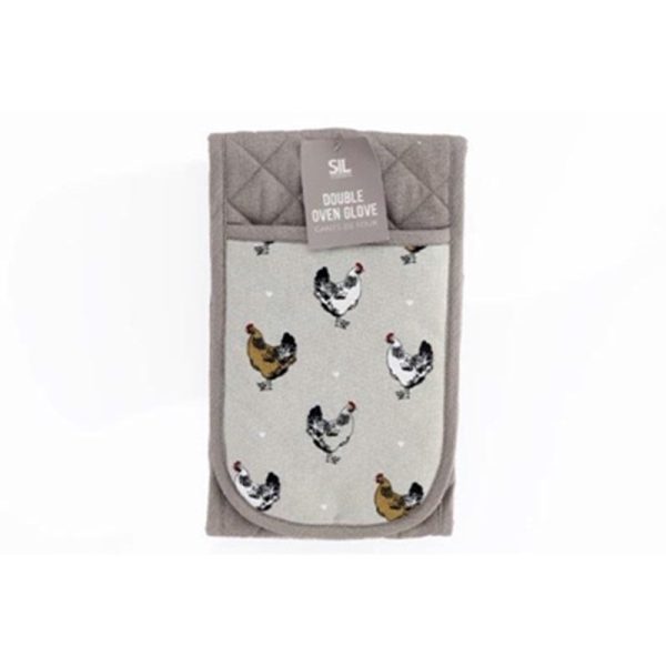 DOUBLE OVEN GLOVES CHICKEN 92CM