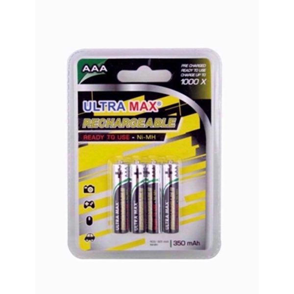 ULTRAMAX NI-MH AAA BATTERIES 350MAH