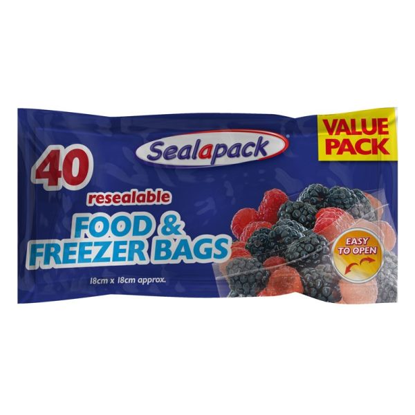 SEALAPACK FOOD AND FREEZER BAGS 40PCE