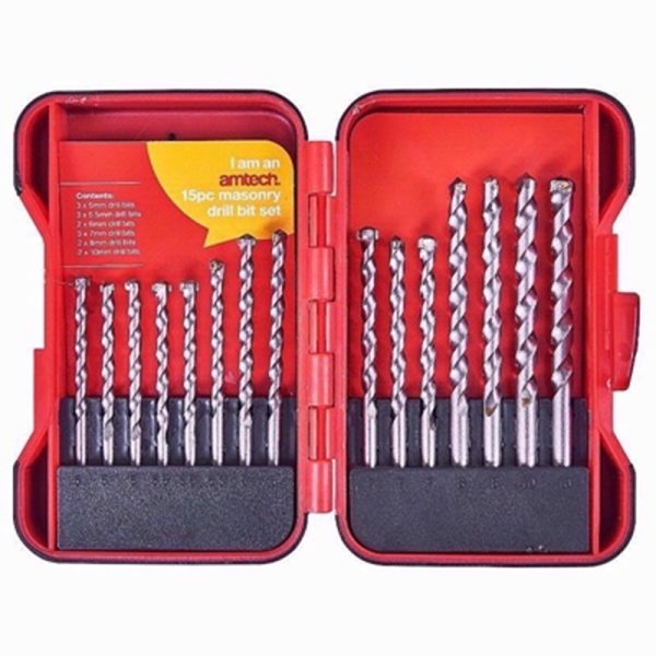 AMTECH DRILL MASONRY BIT 15PC SET