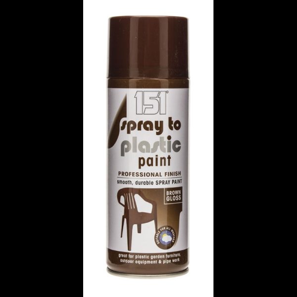 151 SPRAY PAINT TO PLASTIC 400ML BROWN GLOSS