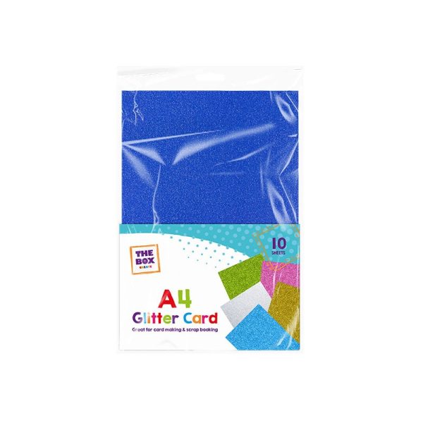 GLITTER CARD A4 10PC