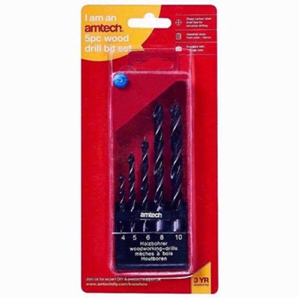 AMTECH DRILL WOOD 5PC SET