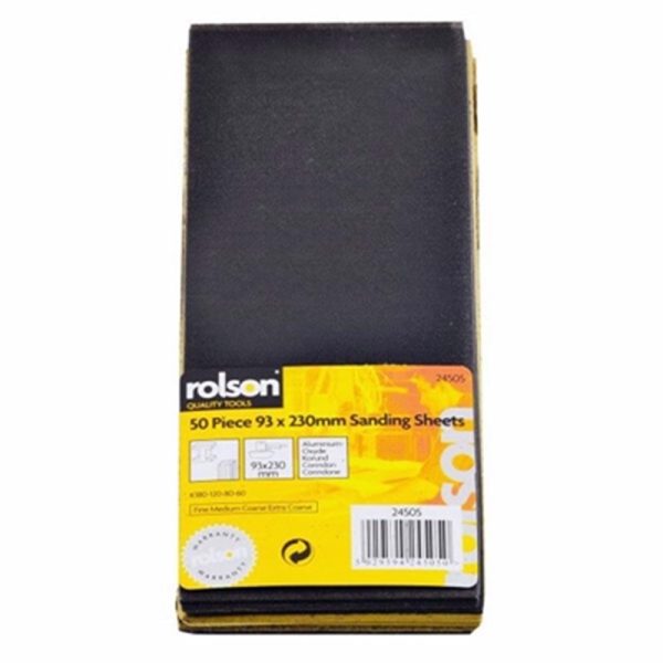 ROLSON SAND SHEETS 93X230MM 50PCE