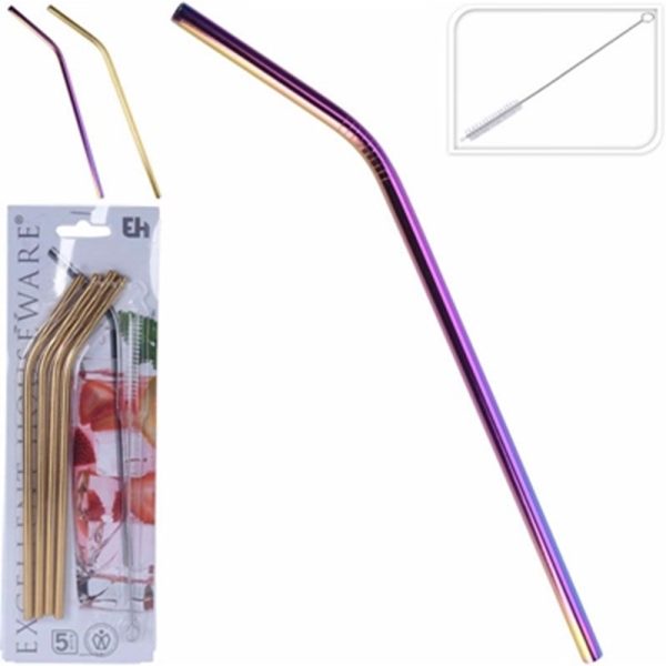 DRINKING STRAWS SET5 ASSTD