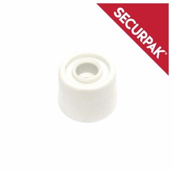 SECURPAK SPRING DOOR STOP WHITE 32MM