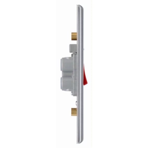 BG 45A SWITCH ON DOUBLE PLATE B/CHROME