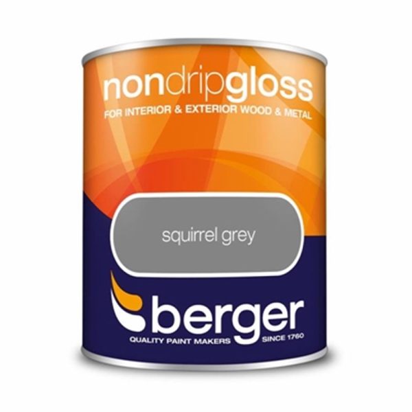 BERGER NON DRIP GLOSS 750ML SQUIRREL GREY