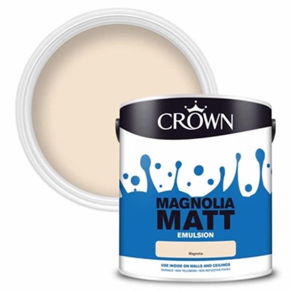 CROWN PAINTS 2.5L MATT MAGNOLIA