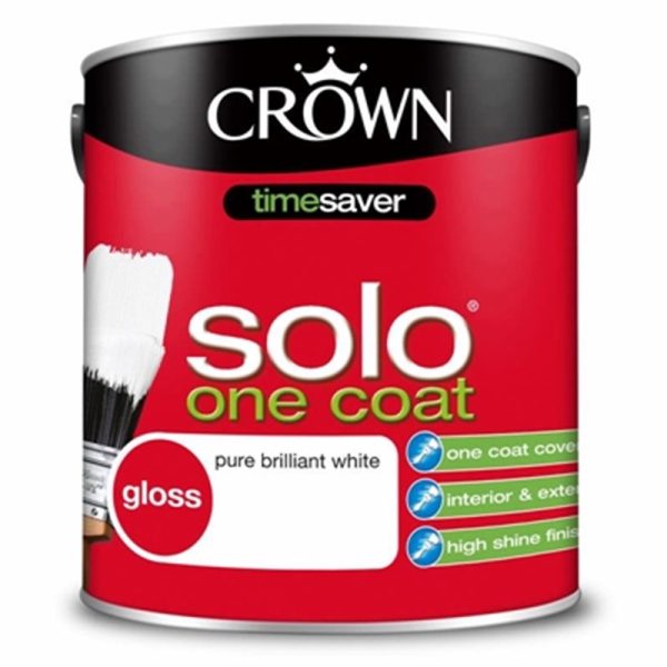 CROWN PAINTS SOLO GLOSS WHT 2.5LT