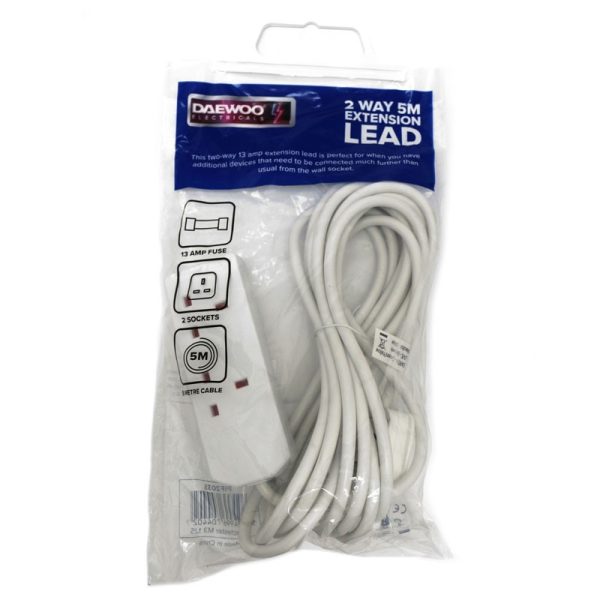 DAEWOO 2 GANG 5MTR LEAD EXT1024