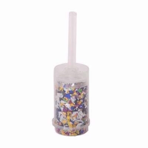 UNIQUE CONFETTI PUSH POPPER MULTI COLOUR