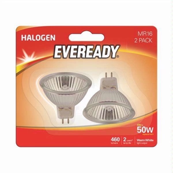 EVEREADY HALOGEN BULB MR16 50W PACK OF 2