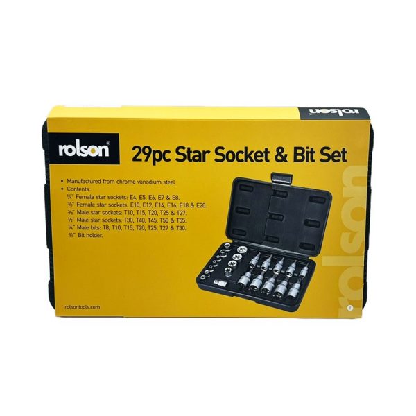 ROLSON STAR SOCKET BIT SET 29PCE