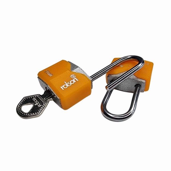 ROLSON IRON LONG SHACKLE PADLOCK 2PC 20MM