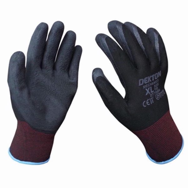 DEKTON MECHANICS NITRILE COATED GLOVES 10/XL