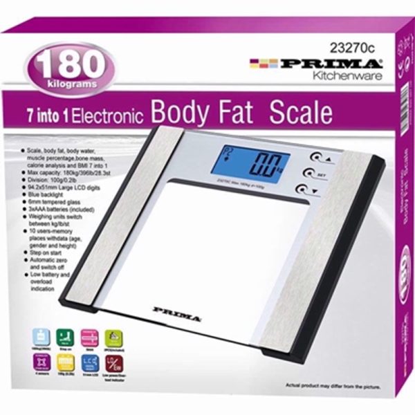 PRIMA ELECTRONIC BODY FAT SCALE 180KG