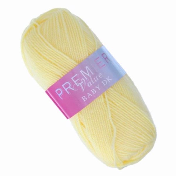 PREMIER WOOL BABY DK LEMON PACK OF 5