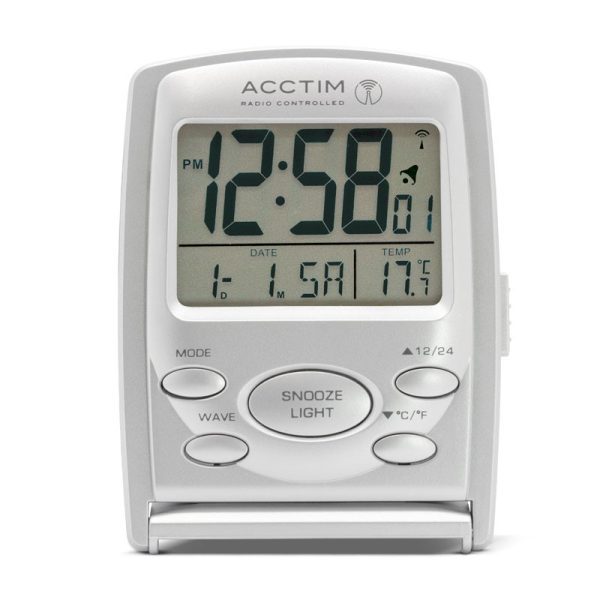 ACCTIM VISTA CLOCK SILVER