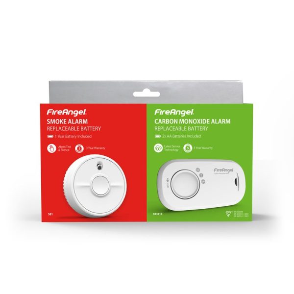 FIREANGEL SMOKE ALARM AND CO ALARM TWIN PACK