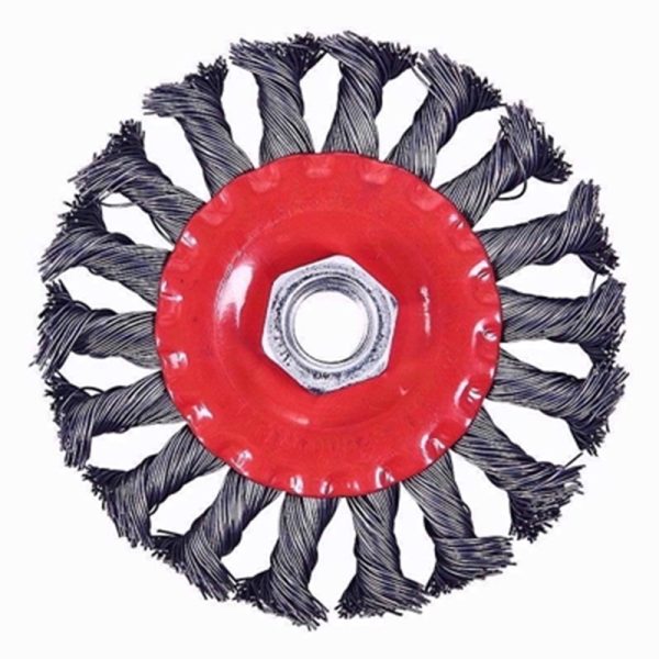 AMTECH WIRE WHEEL BRUSH KNOTTED 4INCH