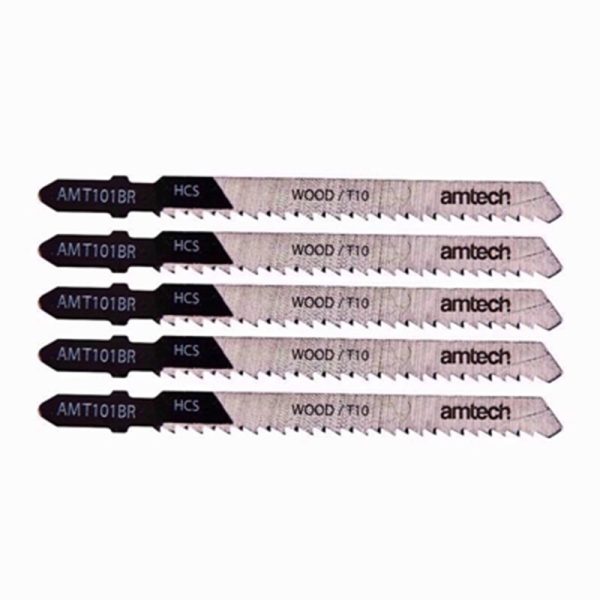 AMTECH REVERSE CUT WOOD JIGSAW BLADE SET 5PC