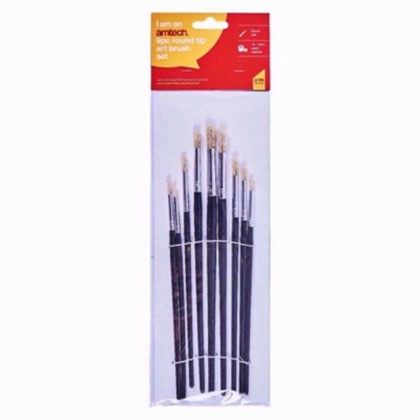 AMTECH ROUND TIP ART B/SET 9PC