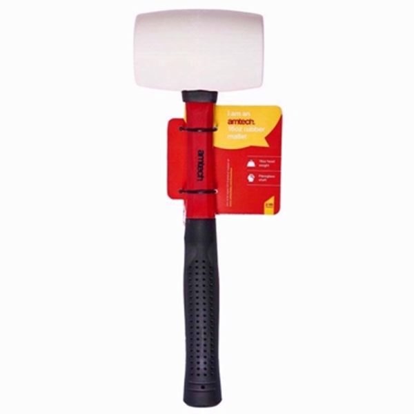 AMTECH RUBBER MALLET WHITE FIBERGLASS SHAFT