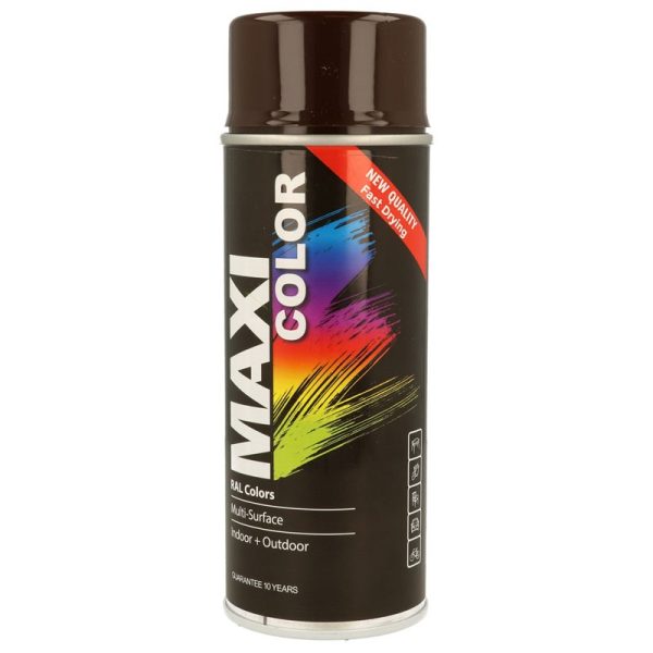 MAXICOLOR SPRAY PAINT GLOSS CHOCOLATE BROWN 400ML