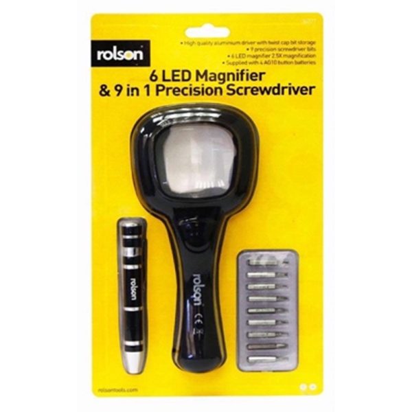 ROLSON LED MAGNIFIER & PRECISION SCREWDRIVER