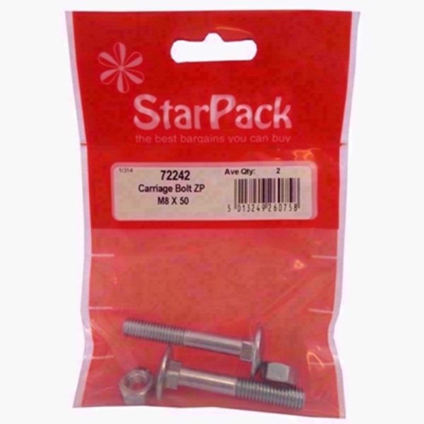 STARPACK BOLT AND NUT M8 X 50