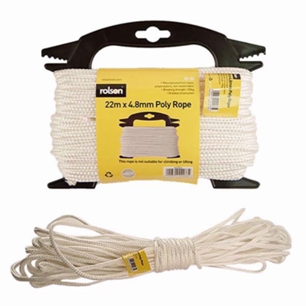 ROLSON POLY ROPE WHITE 22 X 4.8MM