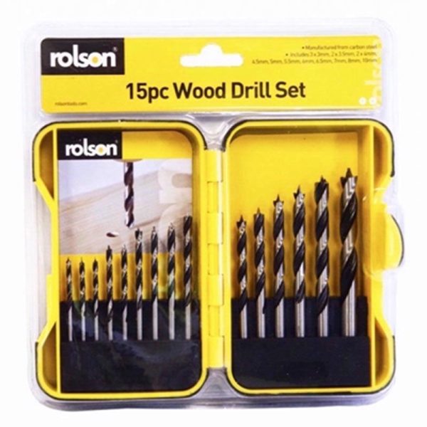 ROLSON WOOD DRILL SET 15PCE