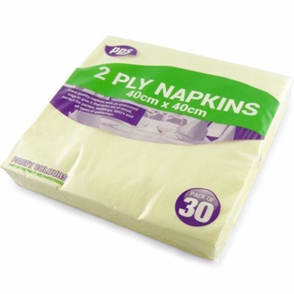 PPS 2PLY 30 NAPKINS BLACK 40X40CM