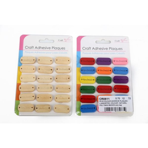 SIL PACK OF 18 COLOUR ADHESIVE PLAQUES