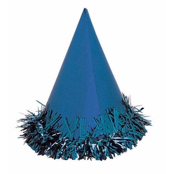 UNIQUE HATS 6 FRINGED FOIL ASSORTED COLOURS