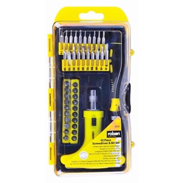 ROLSON SCREWDRIVER & BIT SET 52PCE