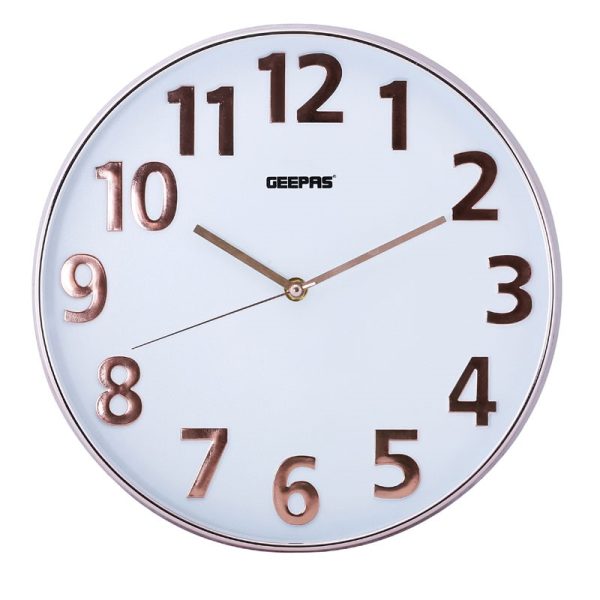 GEEPAS WALL CLOCK ROSE GOLD