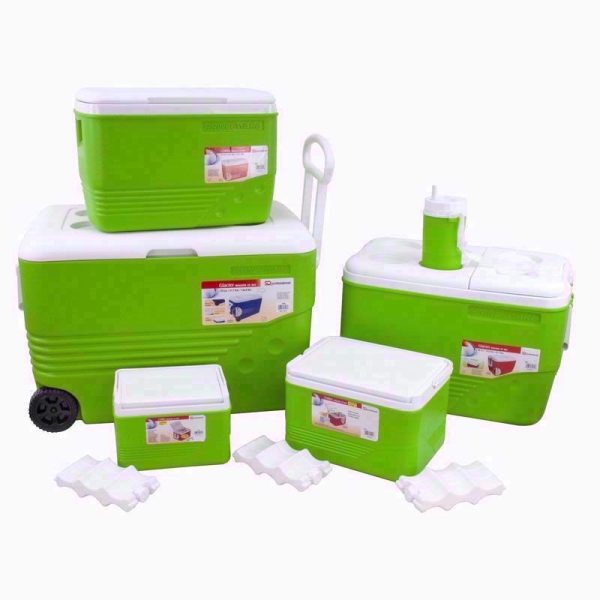 COOL BOX LARGE ICE CHESTCOOL 6 PCS GREEN (202