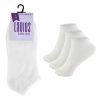 SOCK LADIES 3 TRAINER PACK OF 4 WHITE