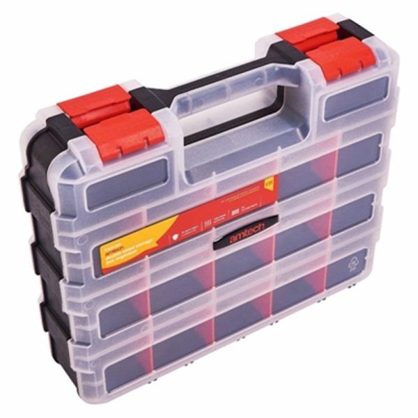 AMTECH DOUBLE SIDED STORAGE BOX 34 SECTION