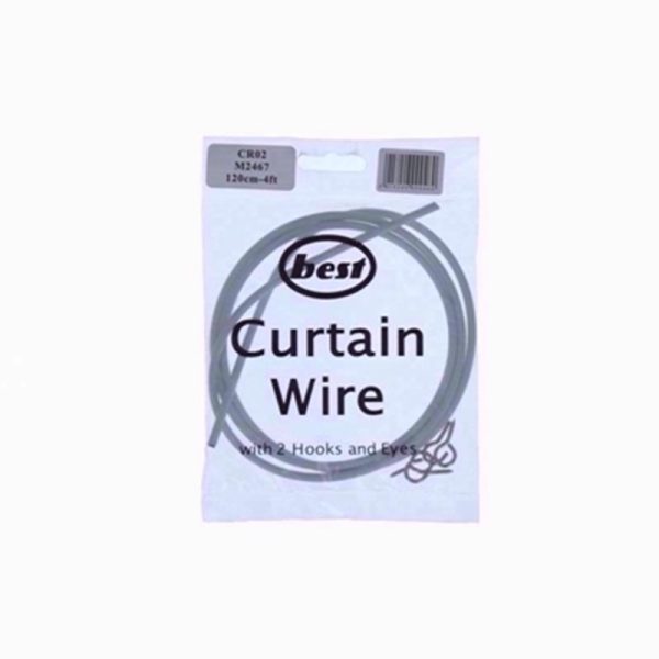 CURTAIN WIRE/HOOKS 120CM